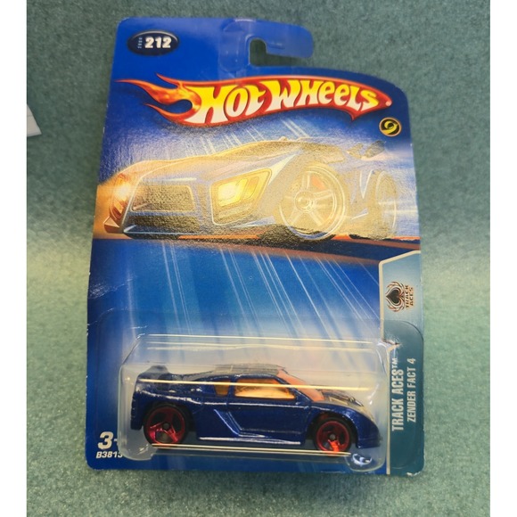Hot Wheels Other - Hot Wheels 2005 Track Aces Zender Fact 4 Blue 1:64 Diecast Car 212 B3813